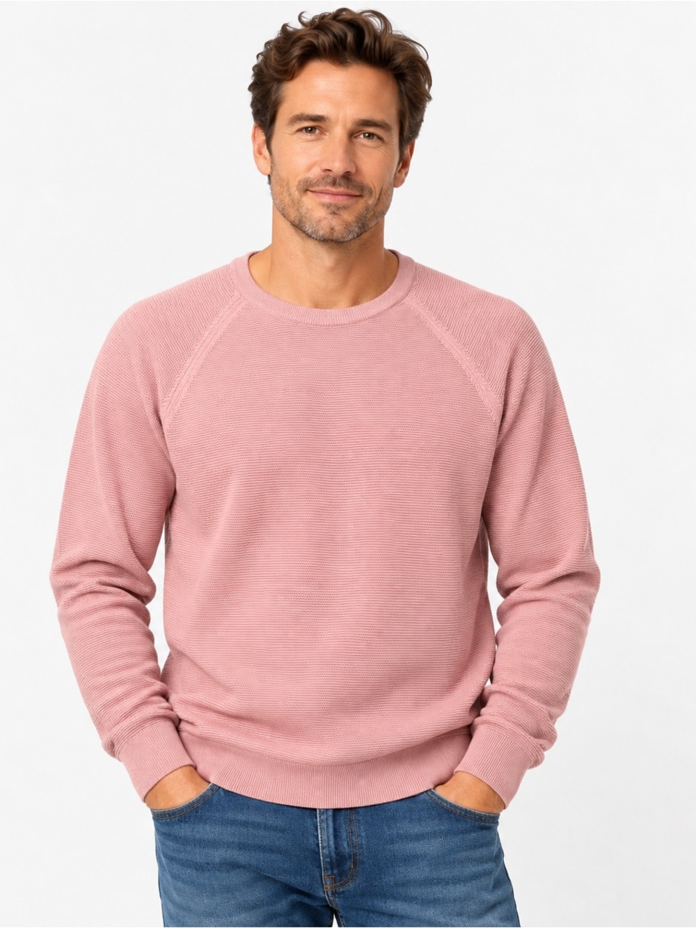 J.Crew Men’s 100% Cotton Pink Crewneck Sweater M XL NWT
